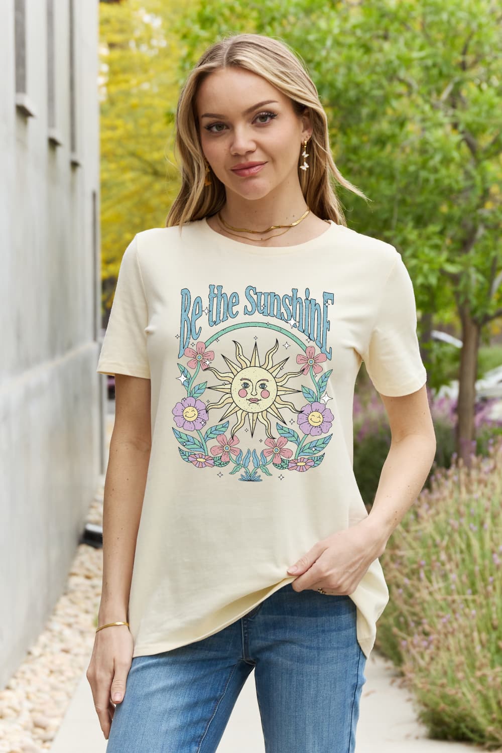 Simply Love BE THE SUNSHINE Graphic Cotton Tee