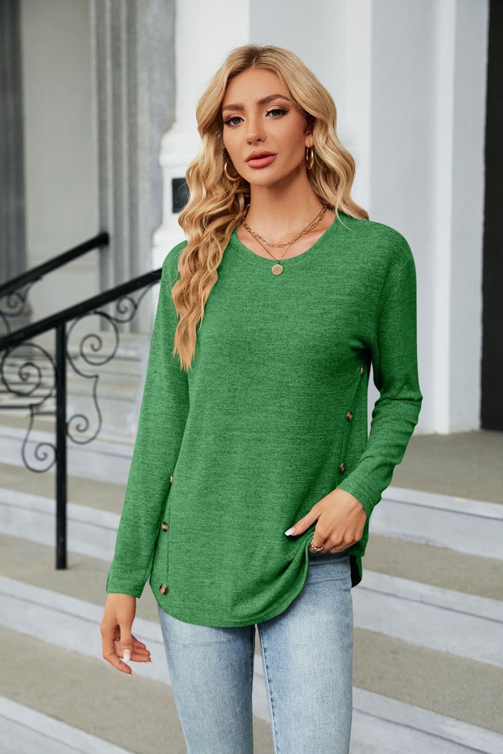 Round Neck Long Sleeve T-Shirt